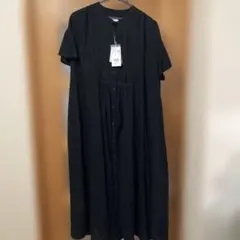 LOWRYS FARM ブラック 半袖シャツワンピース 09