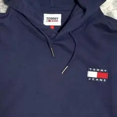 【美品】トミーヒルフィガー 裏起毛パーカー　ネイビー