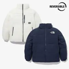 新品 NORTH FACE リバーシブル　ダウン　 ネイビー　M