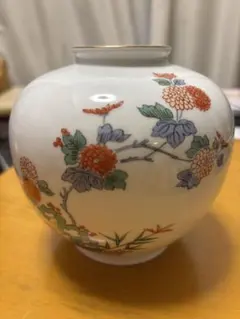 【有田焼】花瓶 壺 錦菊文 記念品 外箱付き