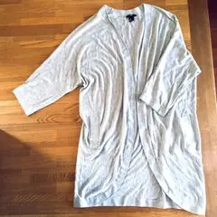 【お値下中】ロング カーディガン H & M グレー トップス 上着　羽織り