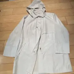 ベージュ フード付き ステンカラーコート
