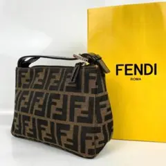 フェンディFENDIポーチ】ズッカ柄ロゴ化粧ポーチ小物入れ文具筆箱