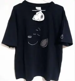 スヌーピー　フェイス　刺繍　Tシャツ　半袖　レディースLのサムネイル