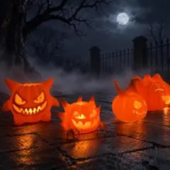 ポケモン ハロウィン LEDランタン 4点セット ハンドメイド
