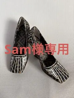 Fendi ストライプデザイン パンプス