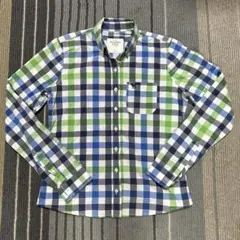 Abercrombie&Fitch アバクロ　チェックシャツ　グリーン&ブルー系のサムネイル