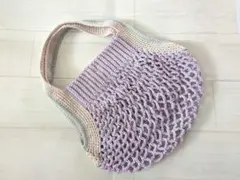 かぎ針編みバッグ　グラニー　ネット編み　手編み