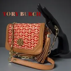 《美品》トリーバーチ ミニショルダーバック チェーン イントレチャート エナメル