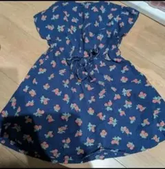 SERAPH ネイビー 花柄 ワンピース 90