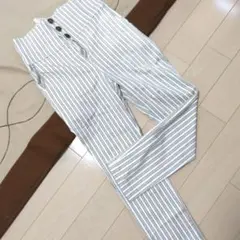 最終値下げ！LIZ LISA★ストライプ★ レースアップ★ ハイウェストパンツ