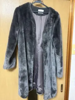 BEAUTY&YOUTH グレー ファーコート