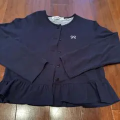 【美品】familiar カーディガン　130 ネイビー