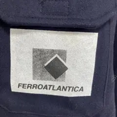 イギリス古着　企業ロゴ　ウールブルゾン　ジャンパー　ネイビー　紺色