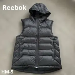 Reebok リーボック　ブラックフード付きダウンベスト