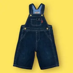 ミキハウス 80〜90 デニム オーバーオール ロンパース レトロ オールド