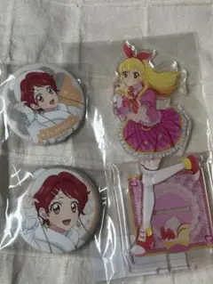 アイカツ 星宮いちご 一ノ瀬かえで アクスタ 缶バッジ マリオンクレープ