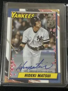 25장 한정‼ ️ Hideki Matsui 마츠이 히데키 벚꽃 병렬 친필 사인 카드