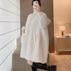 キルティングコート ワンピースコート　ロングコート モッズコート　量産型 韓国