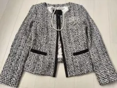 UNTITLED☆入学式、卒業式定番 ノーカラーツイードジャケット　サイズ2