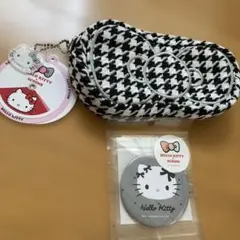 スリーコインズ　キティ　リボンポーチ　ミラー　セットのサムネイル