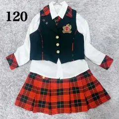 【極美品】フォーマル４点SET 120チェック柄 AKB48風 平成ギャルY2K