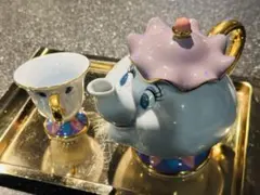 【美品】美女と野獣　ポット夫人とチップ　カップセット　※おまけ付き