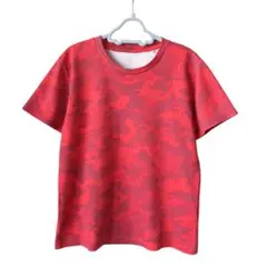 イグニオ iCOOL キッズ Tシャツ 130 迷彩 カモフラ レッド 吸汗速乾のサムネイル