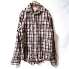 Wrangler チェック柄 長袖シャツ　ブラウン 希少✨️のサムネイル