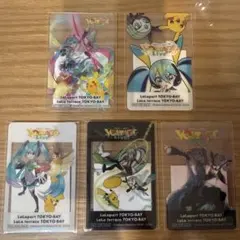 ポケモン 初音ミク ポケミクライブ ららぽーと 特典 クリアカード 全5種