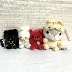 【新品】 ぬいぐるみ 4体セット クマ ウサギ ネコ アニマル