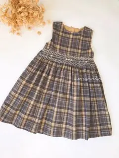 セール　チェック　スモッキング　ジャンパースカート ファミリア 組曲　好き