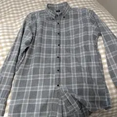 ユニクロ　モノトーン系チェック　ネルシャツ XLサイズ