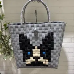 新品❤️MARNI 犬モチーフ ブルー カゴバッグ - メルカリ