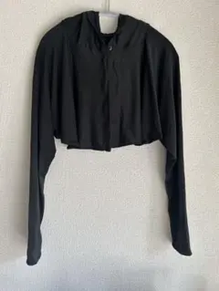未使用UVカットフード付きボレロ　UVカット率98%UPF50+ブラックM〜L