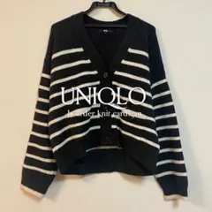 ◆最終値下げ UNIQLO スフレヤーンVネックショートカーディガン グレー L