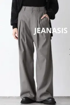 JEANASIS ボックスタックワイドパンツ グレー