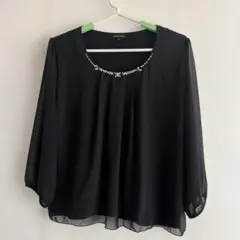 ESPRITMUR LLブラック長袖ブラウス