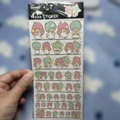 【最終価格】リトルツインスターズ 4サイズステッカー【キキララ】