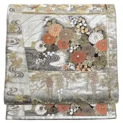 V1309 ●高級 正絹 唐織 六通 袋帯 蝶々