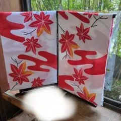 最終価格！紅葉柄 生地 布地 ハギレ2点セット