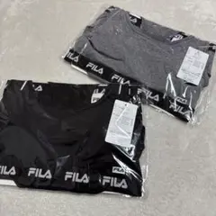 新品FILAレディースハーフトップブラジャー&ショーツ2組セットスポーツブラ