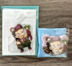 鬼滅の刃 実りの秋まつり アクリルスタンド 缶バッジ 不死川玄弥 2点セット