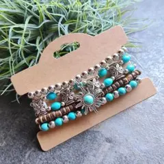 ヴィンテージ風 ターコイズ ブレスレット 5点セット ナバホ族 インディアン