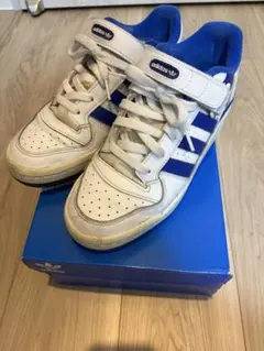 Adidas forum low 25 ホワイト/ブルー スニーカー