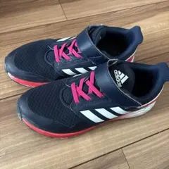 adidas ネイビー ピンク スニーカー　23.5㎝