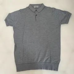 ジョンスメドレー　ビームスF ニット　ポロシャツ　コットン　Mサイズ　グレー JOHN SMEDLEY（ジョンスメドレー） ニット ポロシャツ REID メンズ
