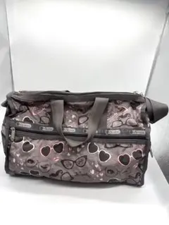レスボ　ハート柄 ボストンバッグ グレー