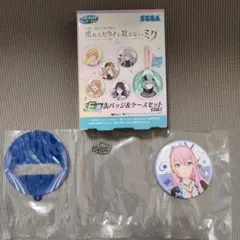 プロセカ　セガラッキーくじ　E賞　巡音ルカ　缶バッジ&ケースセット