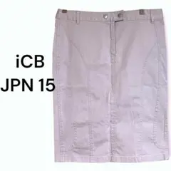 美品 iCB ミニ タイトスカート 15号 XL 大きい ピンク アイシービー
